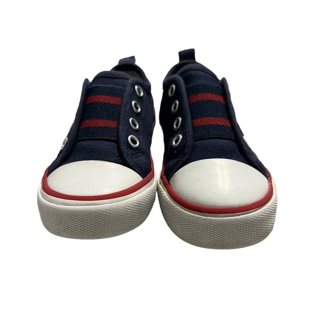 Tucker + Tate Sz 10 Navy Blue & Red Slip-On Sneakers